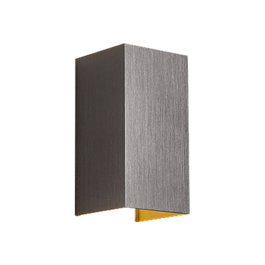 Contemporary Led Wall Sconce In Metal Gold/Coffee/Grey For Bedroom