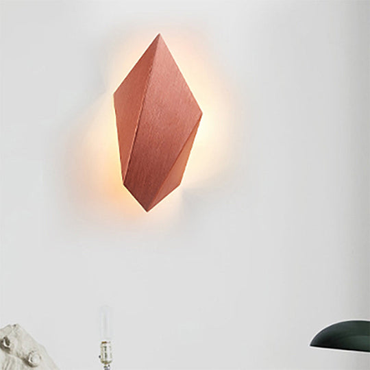 Postmodern Metal Geometric Wall Light - 1 Black/Grey/White Sconce Fixture Rose Gold