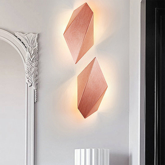 Postmodern Metal Geometric Wall Light - 1 Black/Grey/White Sconce Fixture