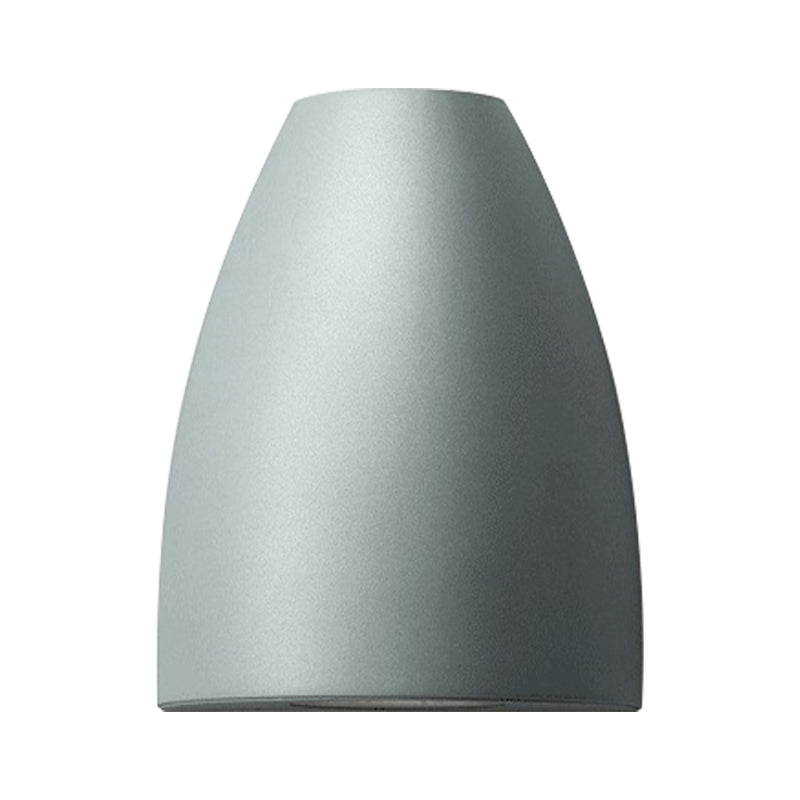 Contemporary Bullet Wall Sconce - Led Up And Downlight For Stairway Modern Metallic Finish In