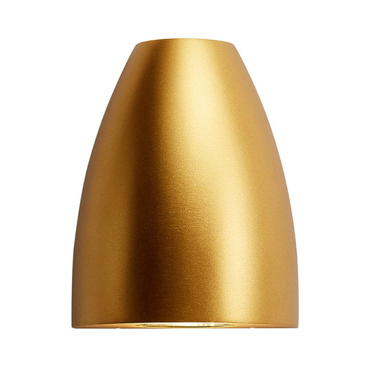 Contemporary Bullet Wall Sconce - Led Up And Downlight For Stairway Modern Metallic Finish In