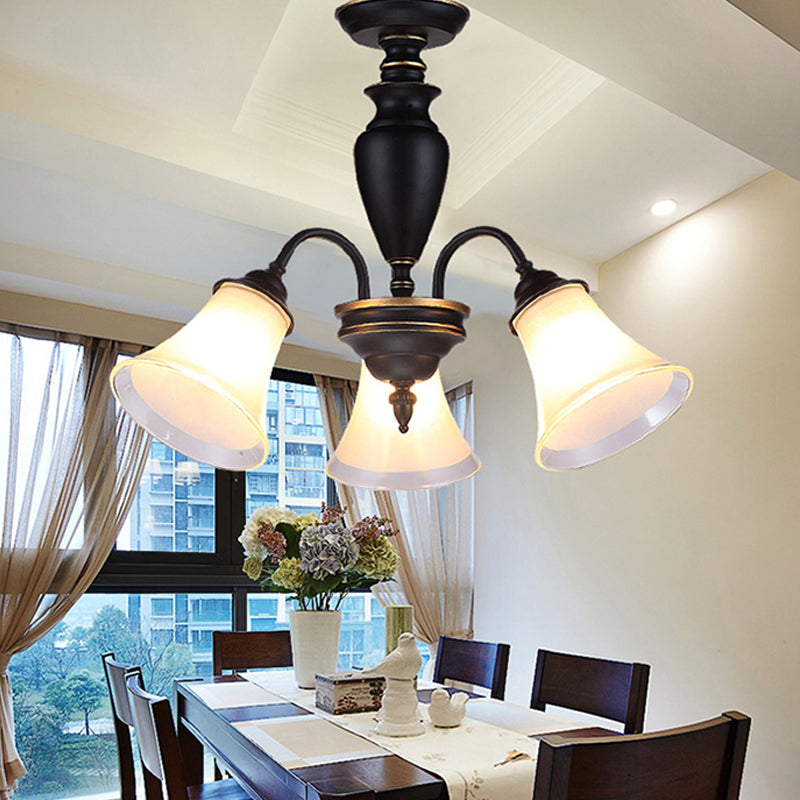 Modern Black Glass Pendant Chandelier With Multiple Light Options For Living Room 3 /