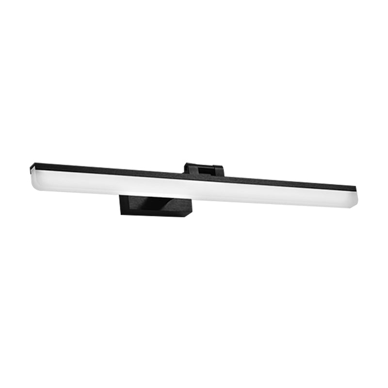 Contemporary Metal Led Vanity Sconce - 16.5/28/22.5 Wide Black/Silver/Coffee Adjustable Lighting