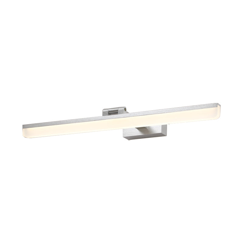 Contemporary Metal Led Vanity Sconce - 16.5/28/22.5 Wide Black/Silver/Coffee Adjustable Lighting