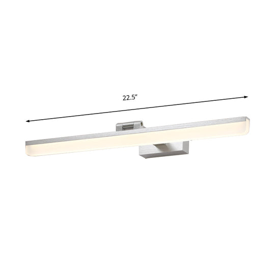 Contemporary Metal Led Vanity Sconce - 16.5/28/22.5 Wide Black/Silver/Coffee Adjustable Lighting