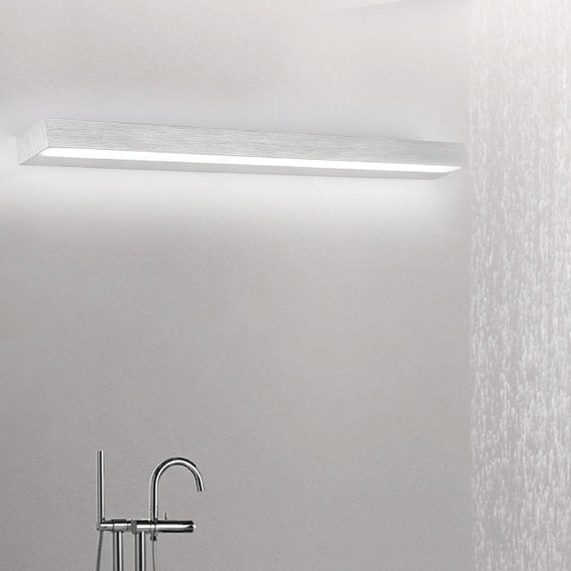 Contemporary Black/Silver Led Vanity Light In White/Warm For Linear Sconce - 16/19.5/23.5 Wide