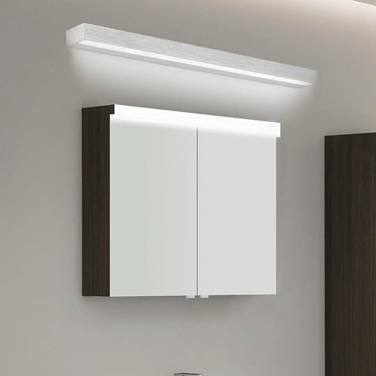 Contemporary Black/Silver Led Vanity Light In White/Warm For Linear Sconce - 16/19.5/23.5 Wide