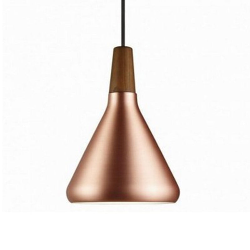 Algenib - Sleek Cone Shade Ceiling Light Simplicity Metallic 1Â Head Dining Room Pendant Light Fixture