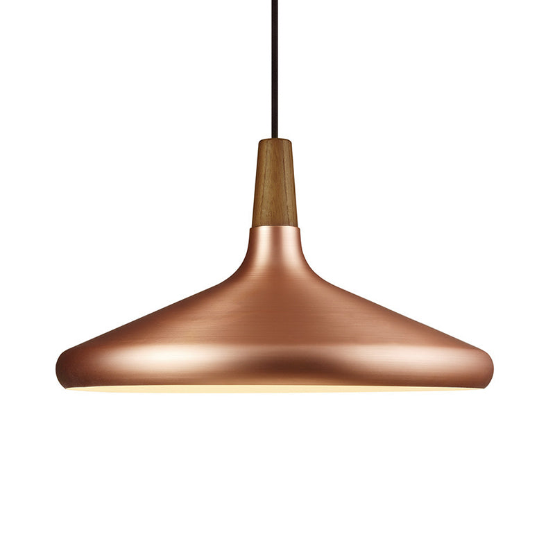 Algenib - Sleek Cone Shade Ceiling Light Simplicity Metallic 1Â Head Dining Room Pendant Light Fixture