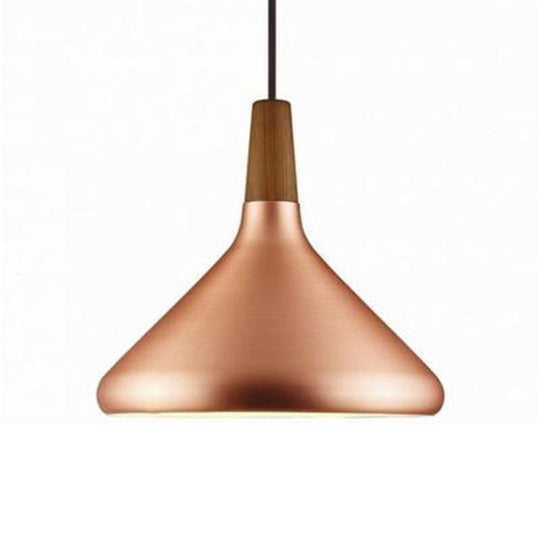 Algenib - Sleek Cone Shade Ceiling Light Simplicity Metallic 1Â Head Dining Room Pendant Light Fixture