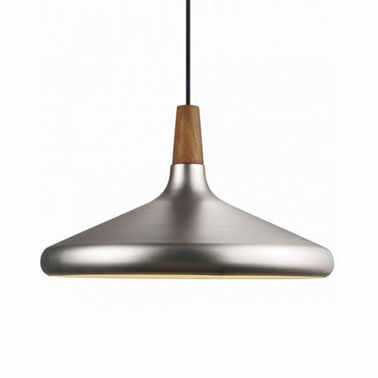 Algenib - Sleek Cone Shade Ceiling Light Simplicity Metallic 1Â Head Dining Room Pendant Light Fixture