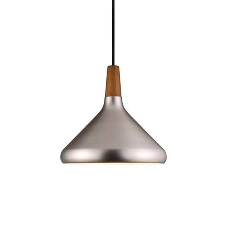 Algenib - Sleek Cone Shade Ceiling Light Simplicity Metallic 1Â Head Dining Room Pendant Light Fixture