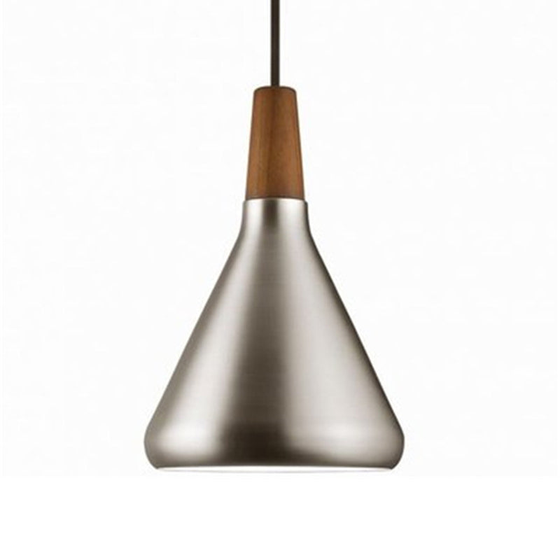 Algenib - Sleek Cone Shade Ceiling Light Simplicity Metallic 1Â Head Dining Room Pendant Light Fixture