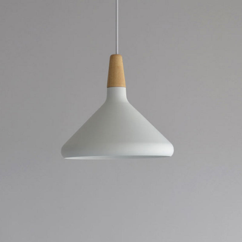 Algenib - Sleek Cone Shade Ceiling Light Simplicity Metallic 1 Head Dining Room Pendant Fixture