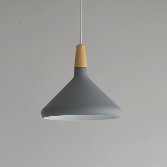 Algenib - Sleek Cone Shade Ceiling Light Simplicity Metallic 1Â Head Dining Room Pendant Light Fixture