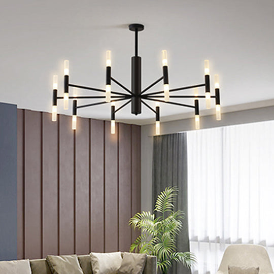 Modern Radial Led Chandelier Light For Living Room Ceiling