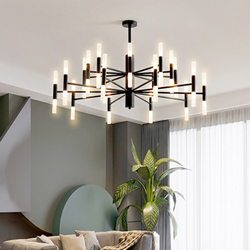 Modern Radial Led Chandelier Light For Living Room Ceiling