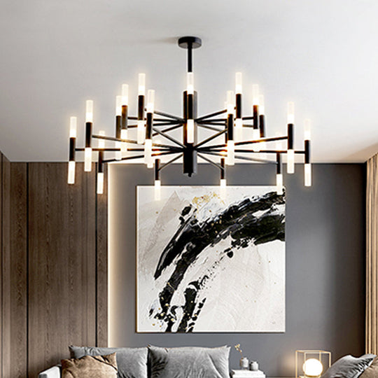 Modern Radial Led Chandelier Light For Living Room Ceiling