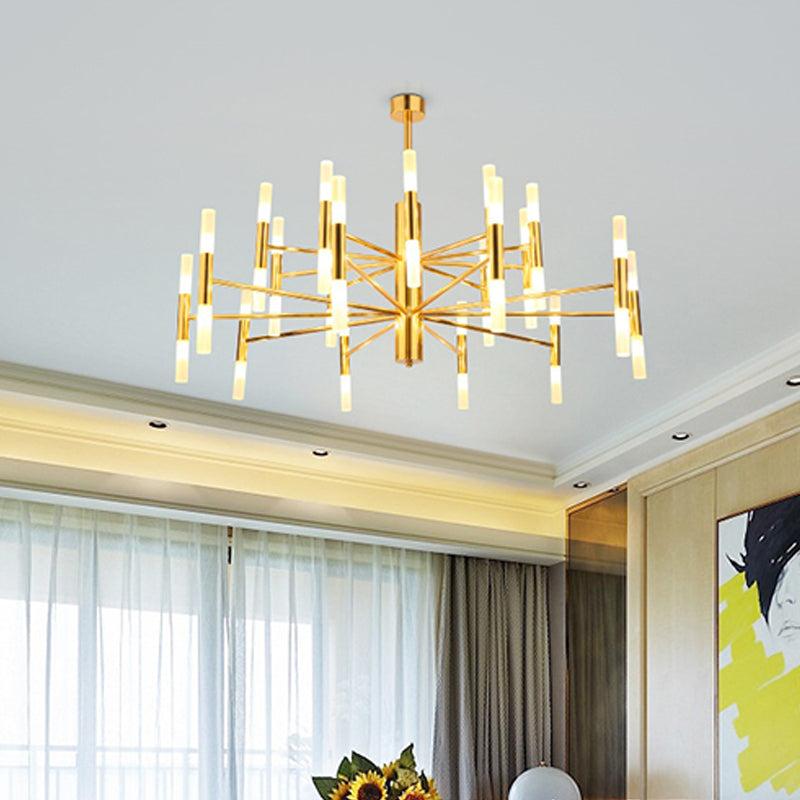 Modern Radial Led Chandelier Light For Living Room Ceiling