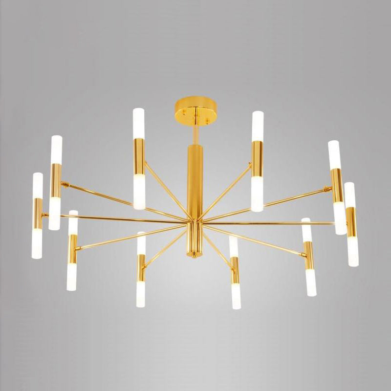 Modern Radial Led Chandelier Light For Living Room Ceiling 20 / Gold