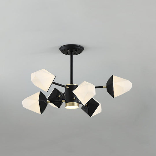 Gemstone-Inspired Led Chandelier For Dining Room - Acrylic Suspension Pendant Light