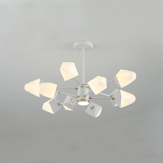 Modern Acrylic Gemstone Shaped LED Chandelier Pendant Light for Dining Room