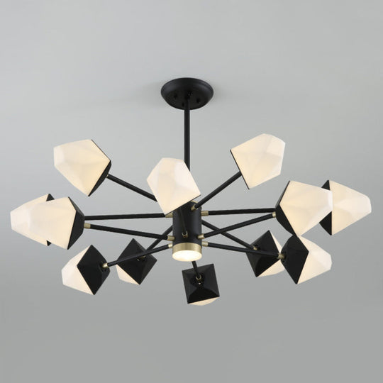 Gemstone-Inspired Led Chandelier For Dining Room - Acrylic Suspension Pendant Light