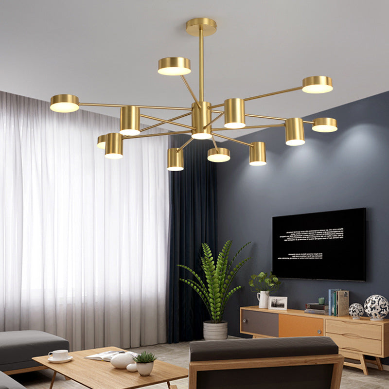 Minimalist LED Chandelier for Living Room - Starburst Pendant Light