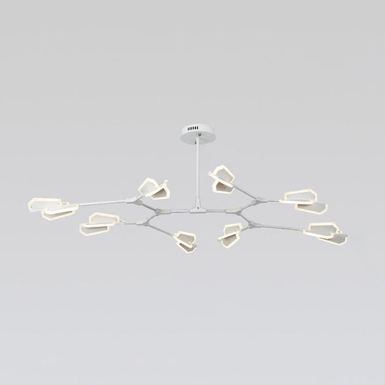 Branch Shaped LED Chandelier Light for Postmodern Metallic Living Room Ceiling Lighting