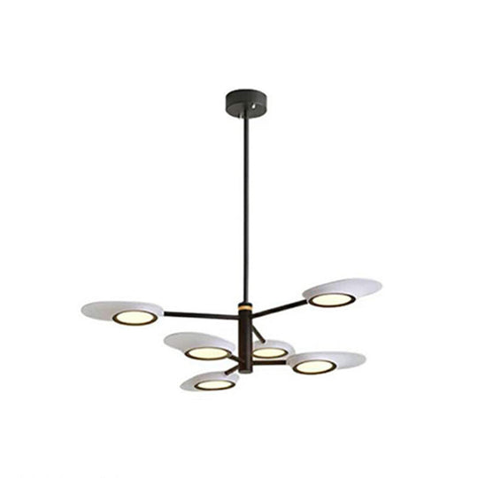 Postmodern Metallic LED Chandelier Pendant Light - Radiant Burst Design for Living Room