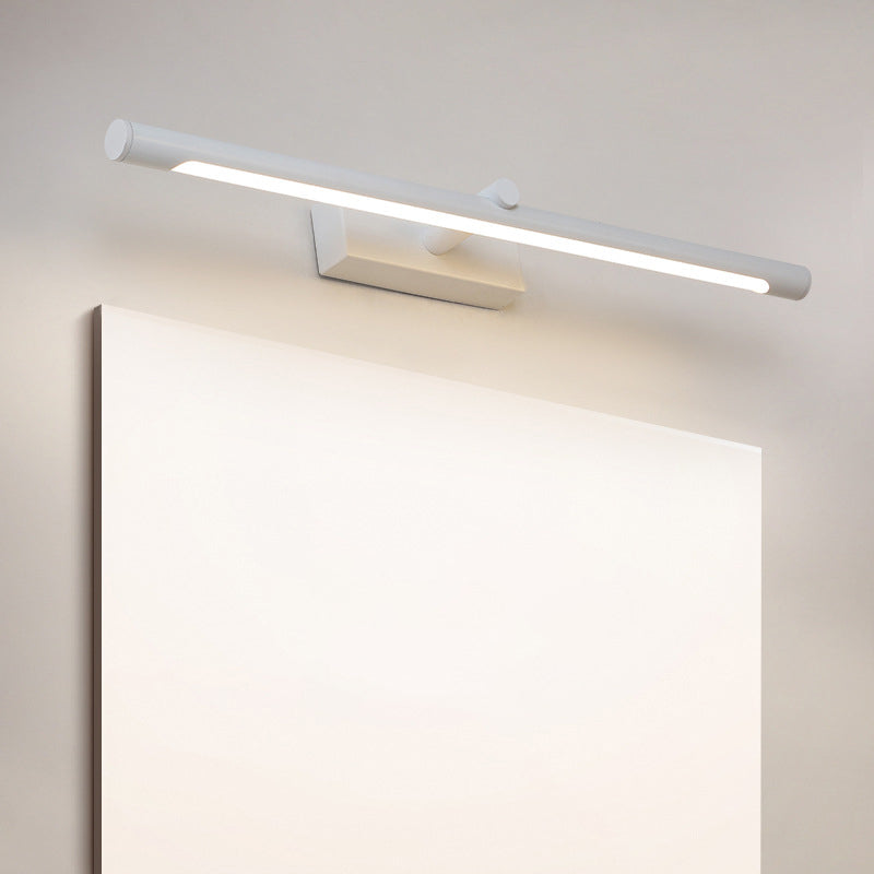 Modern Metal Vanity Wall Sconce With Led Lighting White/Black Finish In Various Widths And Light