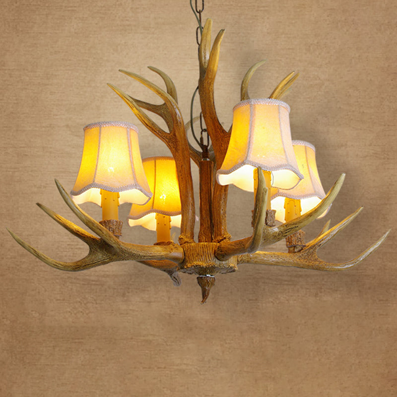 Deer Horn Chandelier Pendant Light For Classic Living Room Decor