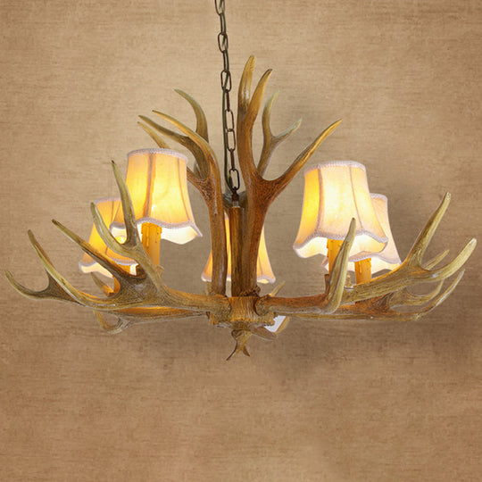 Deer Horn Chandelier Pendant Light For Classic Living Room Decor