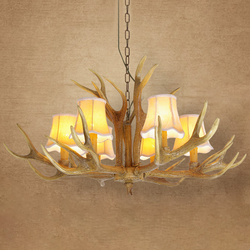 Deer Horn Chandelier Pendant Light For Classic Living Room Decor