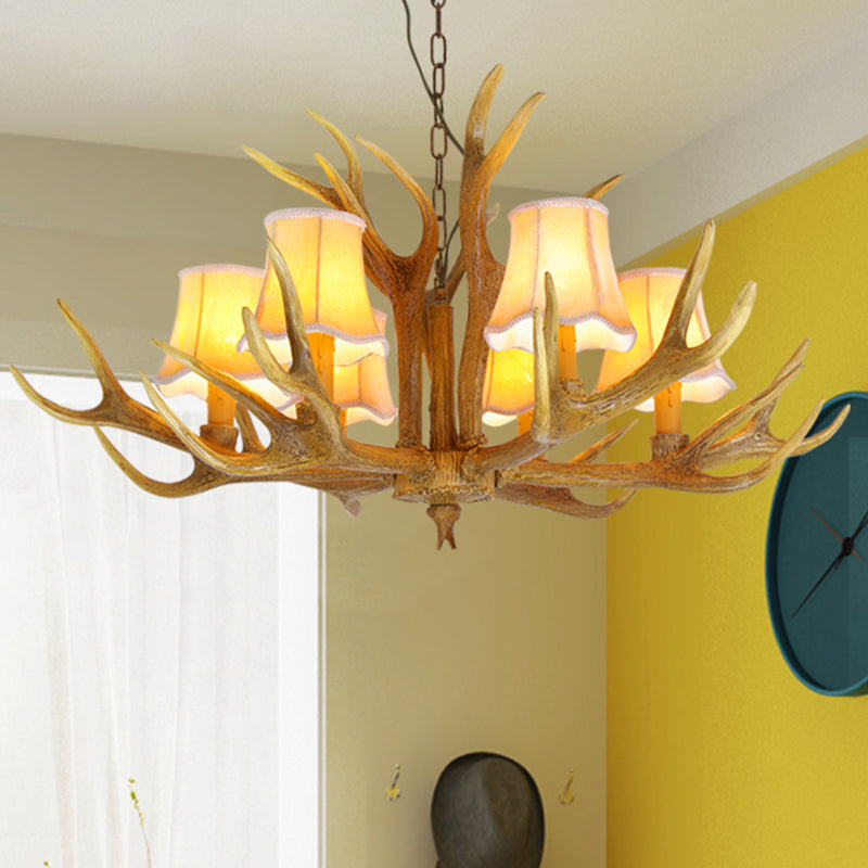 Deer Horn Chandelier Pendant Light For Classic Living Room Decor