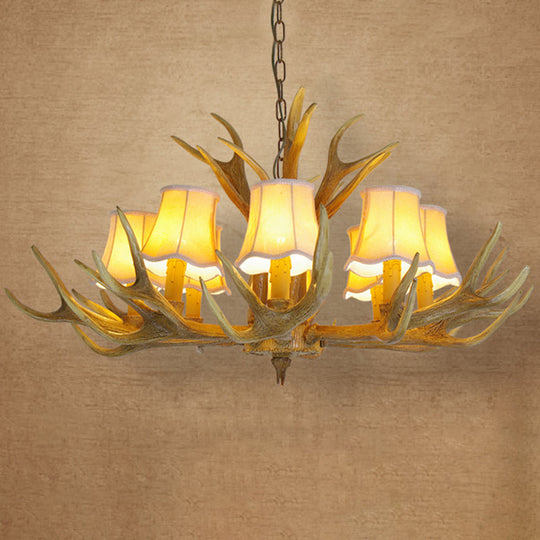 Deer Horn Chandelier Pendant Light For Classic Living Room Decor