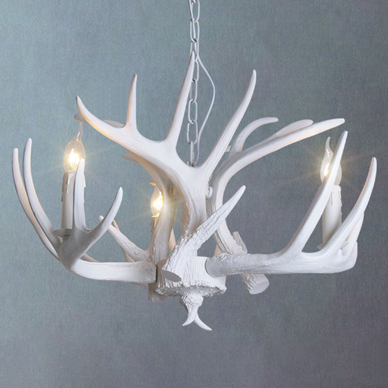 Deer Horn Chandelier Pendant Light For Classic Living Room Decor