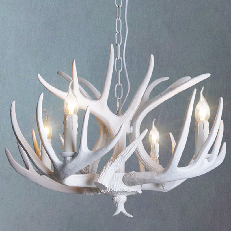 Deer Horn Chandelier Pendant Light For Classic Living Room Decor