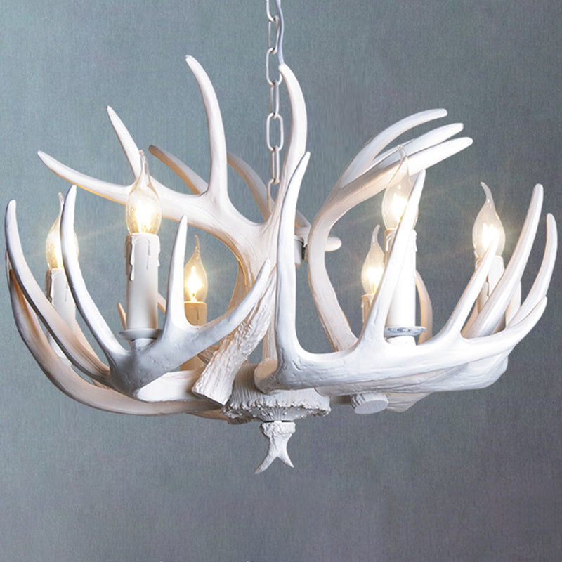 Deer Horn Chandelier Pendant Light For Classic Living Room Decor