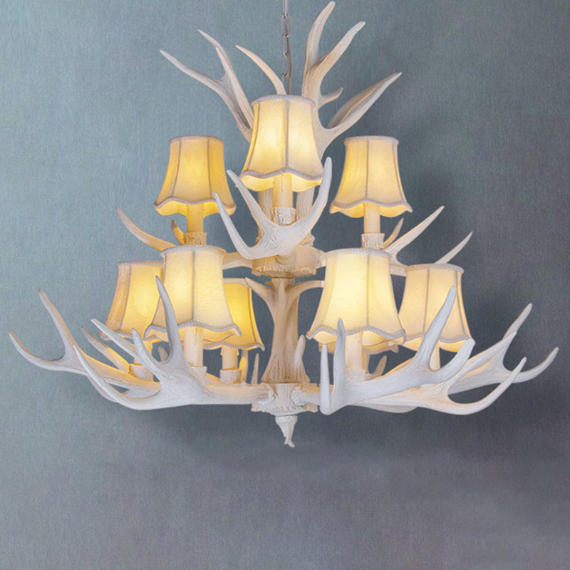 Deer Horn Chandelier Pendant Light For Classic Living Room Decor