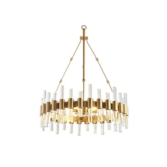 Modern Gold Crystal Loop Chandelier Pendant Light