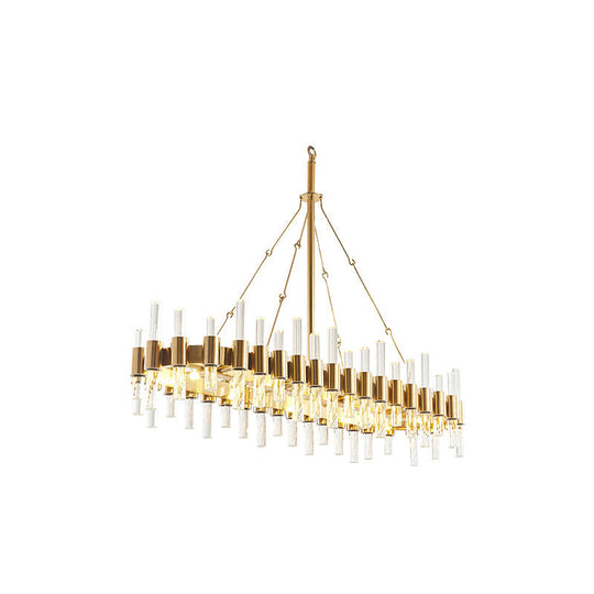 Modern Gold Crystal Loop Chandelier Pendant Light