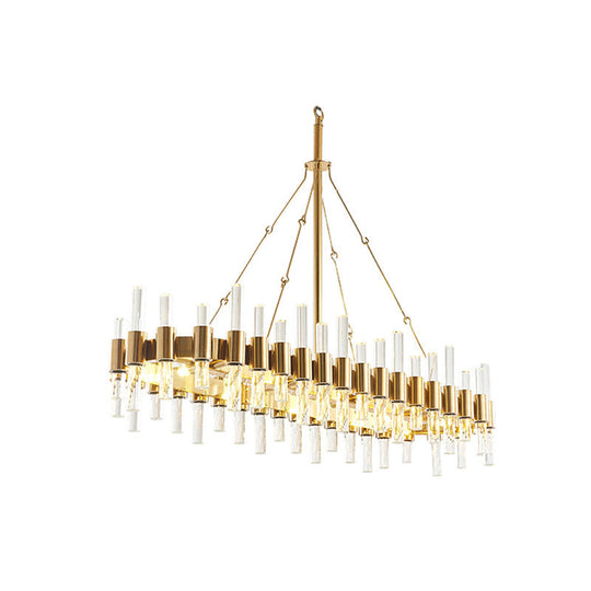 Modern Gold Crystal Loop Chandelier Pendant Light