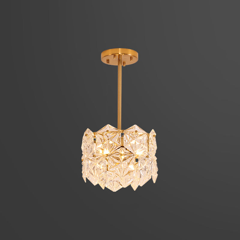 Modern Gold K9 Crystal Snowflake Chandelier Pendant Light 3 /