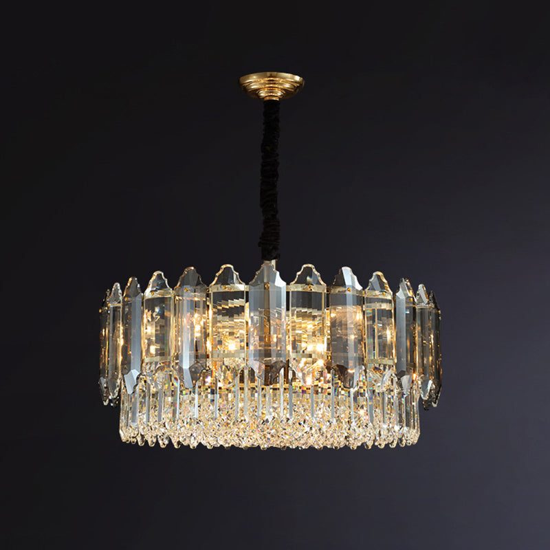 Postmodern K9 Crystal Ceiling Chandelier Light Fixture - Clear