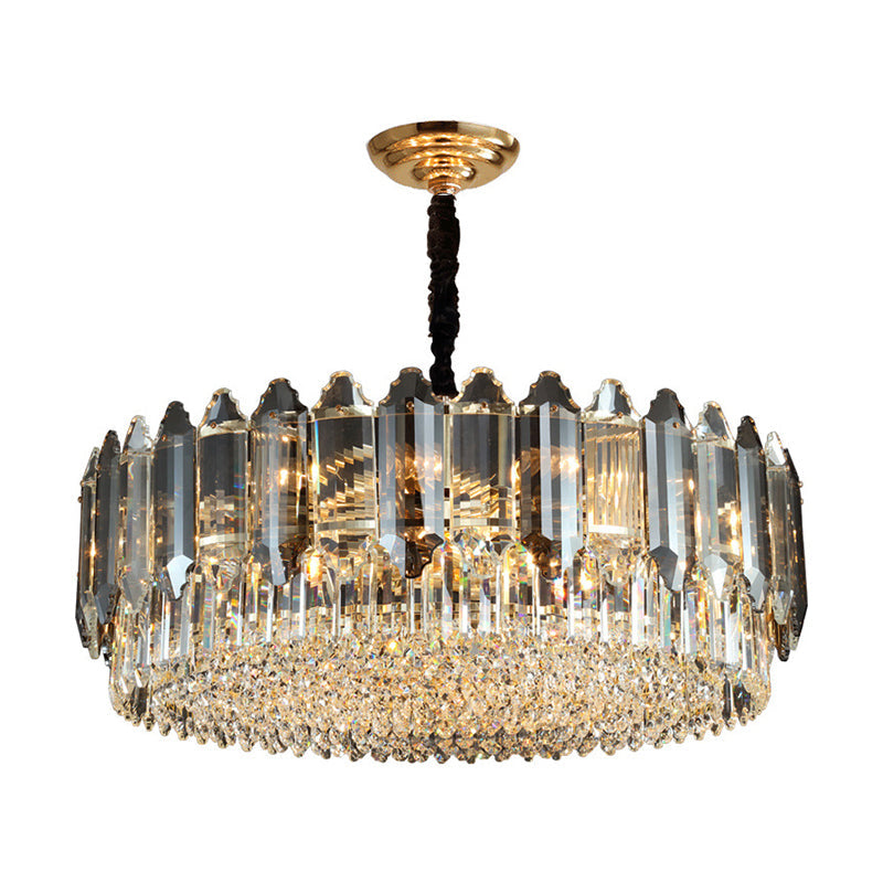 Postmodern K9 Crystal Ceiling Chandelier Light Fixture - Clear