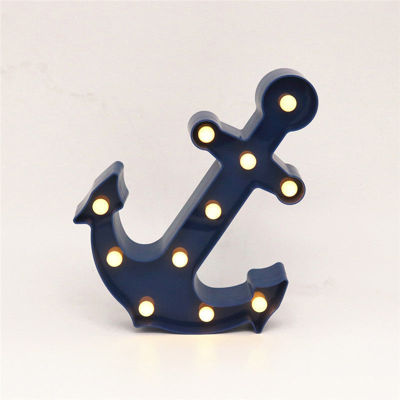 Anchor-Shaped Battery Wall Led Night Light For Nursery Décor Blue /