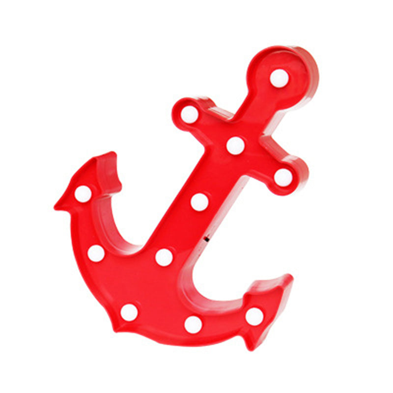 Anchor-Shaped Battery Wall Led Night Light For Nursery Décor