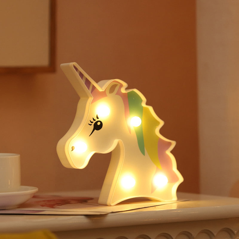 Animal-Shaped Led Nightstand Lamp For Bedroom Decor White-Green / Battery