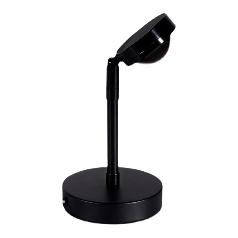 Aluminum Usb Table Lamp - Sunset Glow Led Spotlight In Black For Contemporary Bedroom Lighting